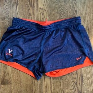 Nike blue medium shorts with uva logo